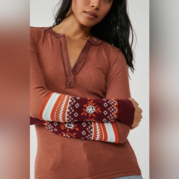 We the Free Mikah Layering Cuff Knit Top - Picture 3 of 5